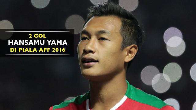Video 2 gol Hansamu Yama Pranata bersama Timnas Indonesia di Piala AFF 2016