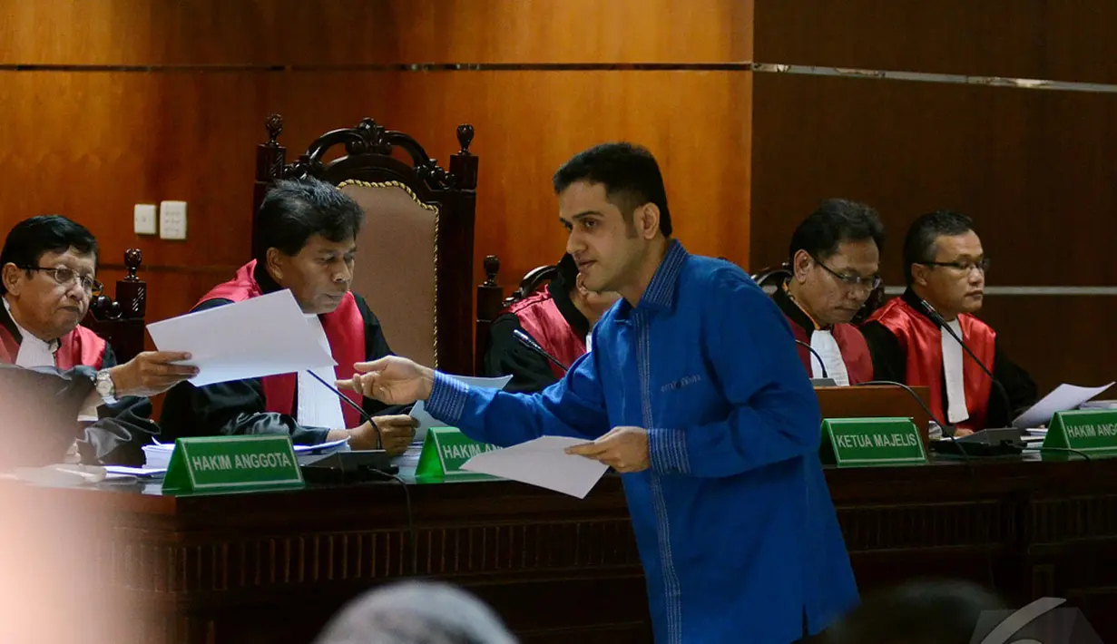 Dalam kesaksiannya Nazaruddin mengatakan Anas Urbaningrum dapat menjadi Ketua Umum Partai Demokrat lantaran didukung oleh dana yang sangat banyakJakarta, Senin (25/8/2014) (Liputan6.com/Faizal R syam)