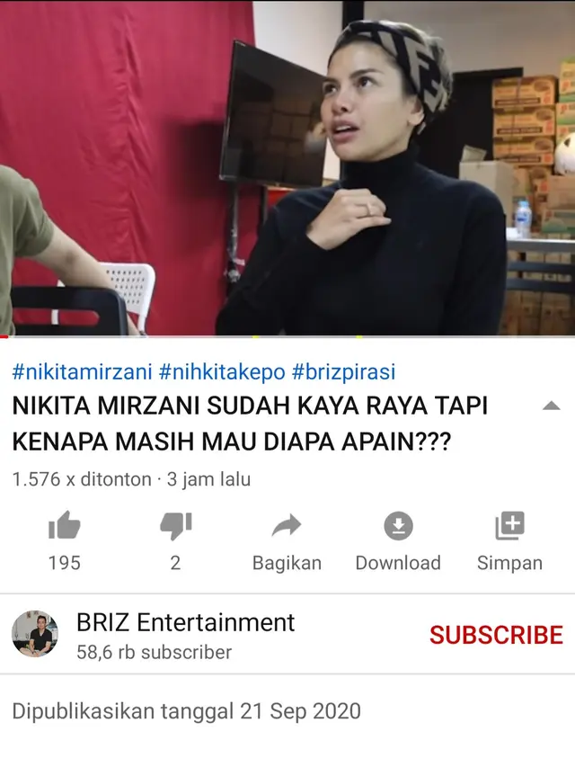 Unggahan Briz Entertainment. (Foto: YouTube Briz Entertainment)