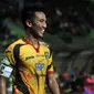 Kapten Mitra Kukar, Bayu Pradana, menganggap kekalahan dari Arema sebagai ujian mental. (Bola.com/Ronald Seger Prabowo)