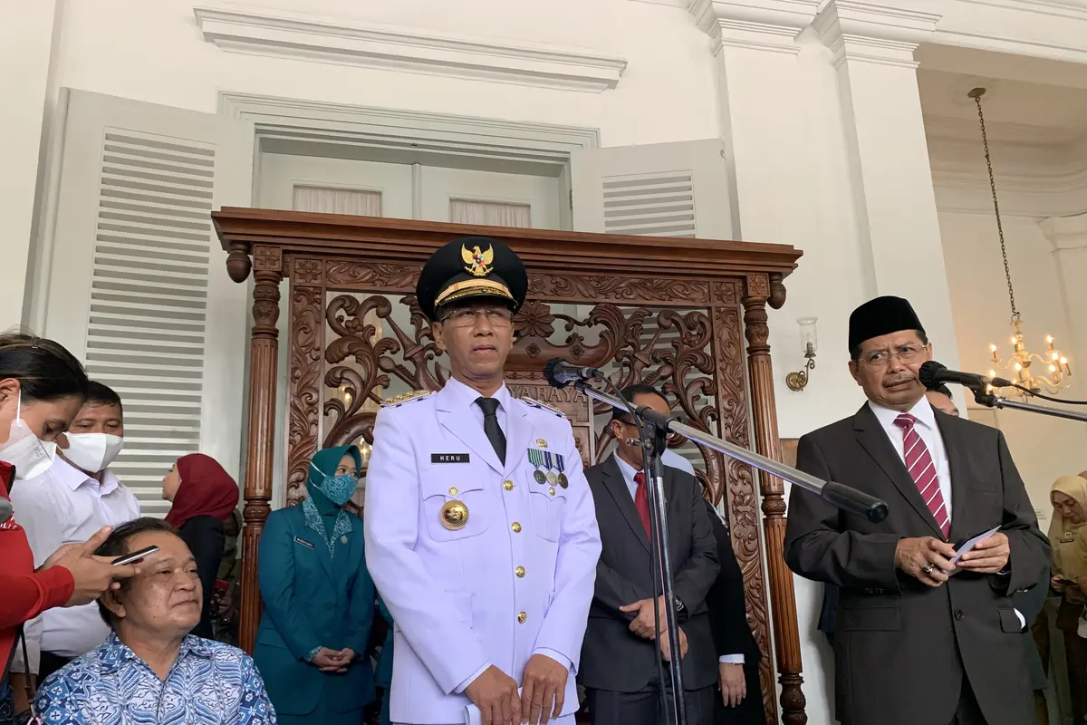 Penjabat Gubernur DKI Jakarta Heru Budi Hartono di Balai Kota DKI Jakarta, Senin (17/10/2022).