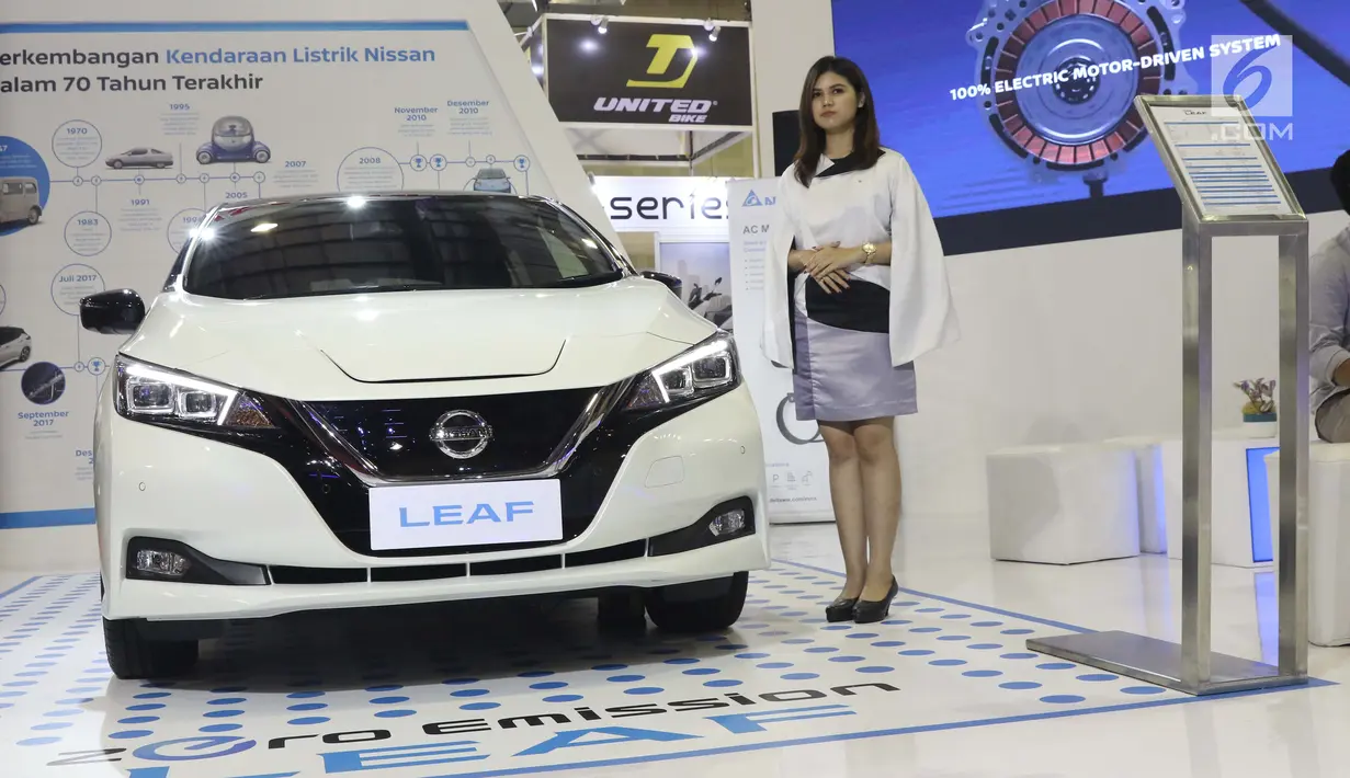 Salah satu mobil bertenaga listrik yang dipamerkan pada gelaran Indonesia Electric Motor Show (IEMS) 2019 di Jakarta, Rabu (4/9/2019). Pameran khusus kendaraan listrik ini bertajuk Electric Vehicle for Smart Transpotation. (Liputan6.com/Helmi Fithriansyah)