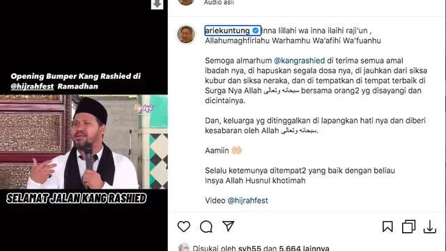 Kabar Duka, Pendakwah Kondang Kang Rashied Meninggal Dunia