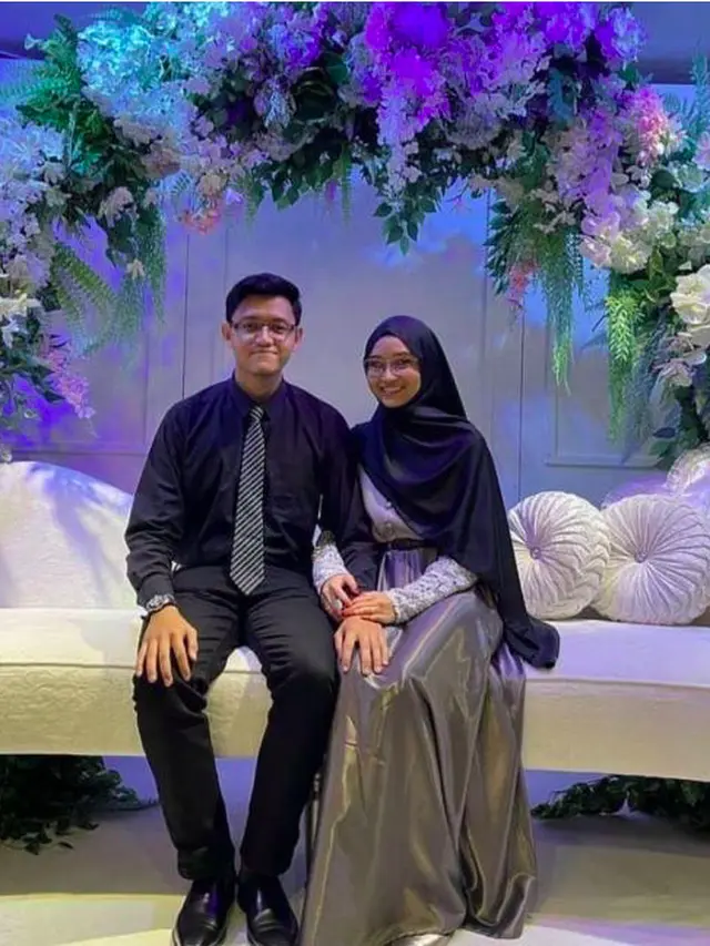 Potret Nadhrah bersama sang suami. (Sumber: MStar)