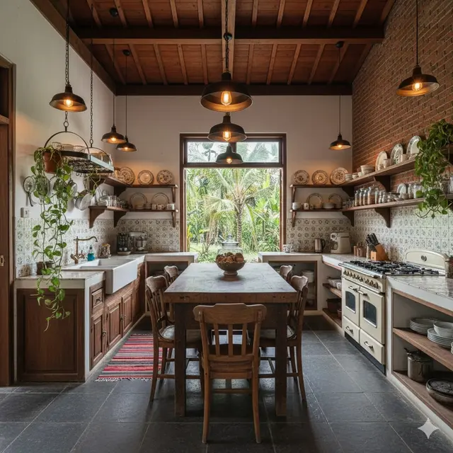 Dapur Vintage dengan Perabot Jadul