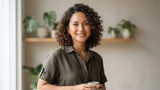 Potongan rambut pendek wanita keriting yang tidak bikin wajah bulat model bob keriting sebahu