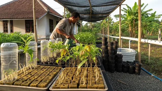 Lakukan Penyemaian Bibit Sebelum Dipindahkan ke Pipa