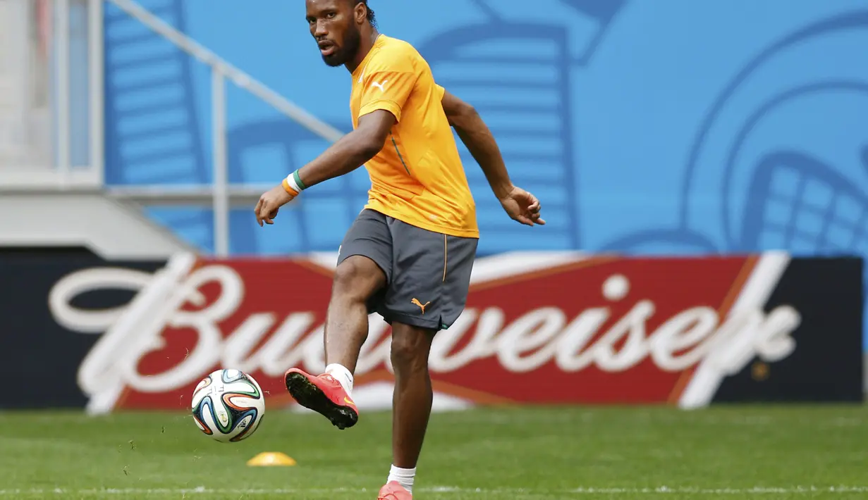 Penyerang asal Pantai Gading, Didier Drogba kini berusia 36 tahun. (REUTERS/Ueslei Marcelino)