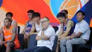 Di jajaran pemain asing, Pelita Jaya Jakarta memakai jasa Jeffree David Withey, Amorie Archibald dan Darious Lee Moten. Tampak dalam foto, pemain, pelatih serta official tim Pelita Jaya Jakarta saat mengikuti acara perkenalan skuad untuk mengarungi Indonesian Basketball League (IBL) 2026 di The Convergence Indonesia, Kuningan, Jakarta Selatan, Kamis (8/1/2026). (Bola.com/M Iqbal Ichsan)