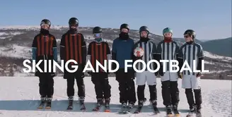 Main bola di lapangan rumput sudah biasa, enam orang pecandu adrenalin ini bermain sepak bola di atas salju. (Download Via 9gag.com)