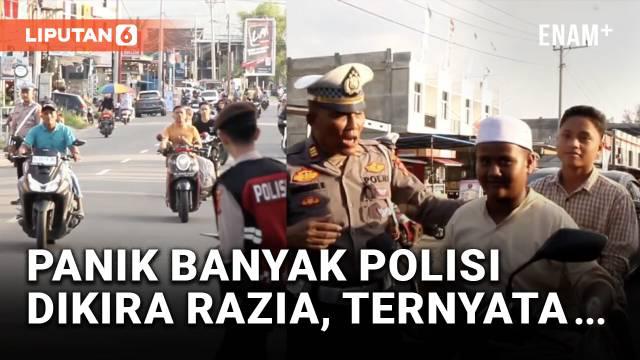 Suasana razia lalu lintas di Pidie Jaya, Aceh, bikin pengendara panik! Banyak yang berbalik arah karena takut kena tilang. Namun, razia kali ini justru unik! Pengendara yang melanggar tidak ditindak.