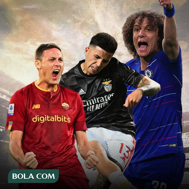 Ilustrasi - Enzo Fernandez, Nemanja Matic, David Luiz