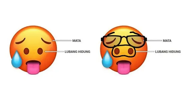 7 Editan Foto Emoji Ala Netizen Bedakan Mata dan Hidung Ini Bikin Tepuk Jidat