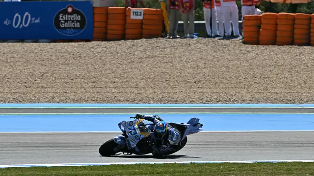 Alex Marquez beraksi di MotoGP Spanyol 2025