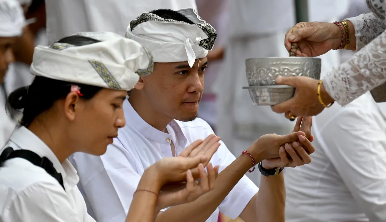 Pada tahun 2023 ini, peringatan Hari Raya Galungan diperingati sebanyak 2 kali. Yakni pada tanggal 4 Januari 2023 lalu dan tanggal 2 Agustus 2023. (Photo by SONNY TUMBELAKA / AFP)