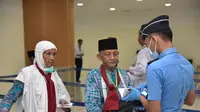 Bandara Internasional Jawa Barat Kertajati di Mahakengka resmi memberangkatkan calon jemaah haji pada 28 Mei 2023 malam menggunakan pesawat Saudi Arabian Airline jenis Airbus A 330-300. (Dok Kemenhub)