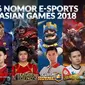 6 nomor e-sports Asian Games 2018. (Bola.com/Dody Iryawan)