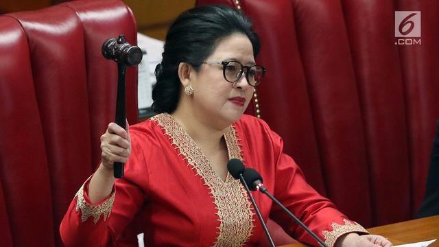 Tok, Puan Maharani Resmi Jadi Ketua DPR 2019-2024