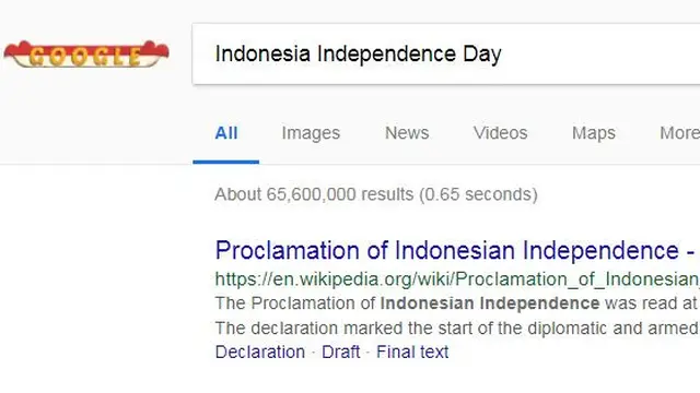 [Bintang] HUT RI ke-73, Lomba Balap Karung dan Bendera Indonesia Hiasi Google Doodle