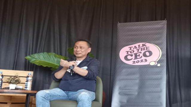 Talk to The CEO 2023: Direktur Utama PT Astra Agro Lestari Tbk (AALI) Santosa, Jumat (17/2/2023) di Semarang, Jawa Tengah. (Foto: Liputan6.com/Elga N)