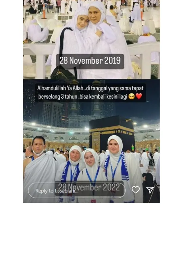 7 Potret Tissa Biani dan Keluarga Jalani Ibadah Umroh, Penuh Haru Bahagia