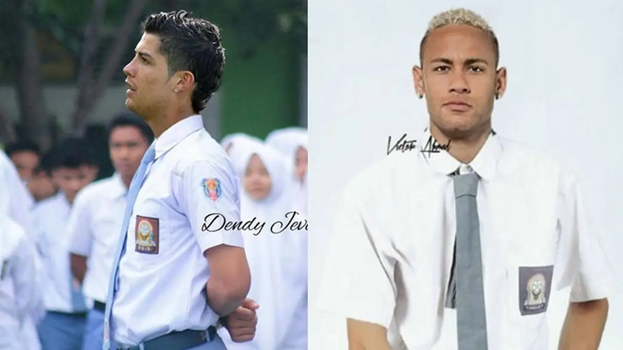 6 Editan Foto Pemain Bola yang Main di Piala Dunia 2022 Jadi Murid di Indonesia, Kocak
