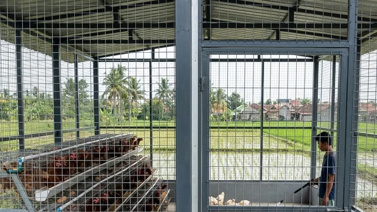 Desain Kandang Ayam Multifungsi untuk Ayam Pedaging dan Petelur