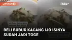 Momen tidak terduga dialami oleh seorang pria saat beli bubur kacang ijo