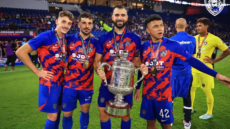 Jordi Amat membawa Johor Darul Ta'zim (JDT) menjuarai Piala FA Malaysia 2023.