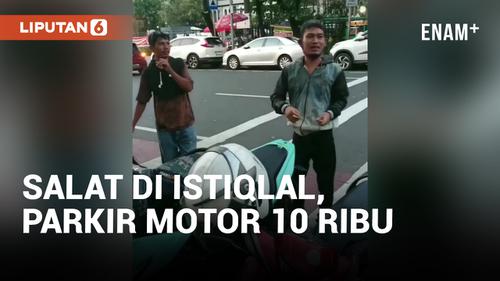 VIDEO: Waduh! Parkir Liar di Masjid Istiqlal Patok 10 Ribu per Motor