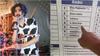 Viral jadwal ronda Duta Sheila On 7. (Sumber: Instagram/pakduta / TikTok/@telaga_daun)