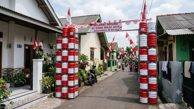 Inspirasi Hiasan 17 Agustus dari Galon Bekas