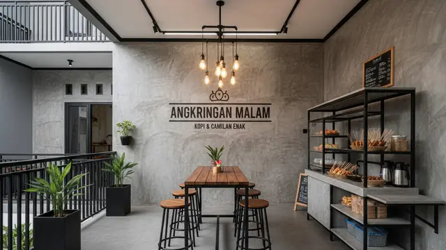 Desain Warung Ala Angkringan Modern di Teras Rumah, Nyaman dan Estetik untuk Usaha 2025