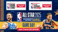 Jadwal siaran langsung NBA All-Star 2025 di Vidio. Jangan lewatkan momen dan aksi para bintang NBA dalam pertandingan yang spektakuler dan eksklusif hanya di layanan OTT Vidio. (sum. doc. vidio.com)