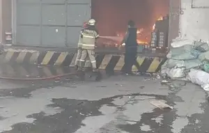 Kebakaran Hebat di Pergudangan Kosambi Tangerang