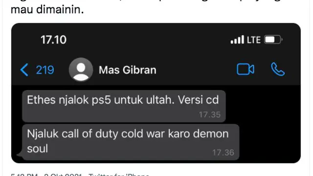 Kaesang Pangarep Kaget Ditagih Kado Ulang Tahun oleh Jan Ethes