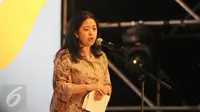 Menteri Koordinator Pembangunan Manusia dan Kebudayaan (Menko PMK) Puan Maharani, memberi sambutan pada saat pembukaan TAFISA Games 2016 ke-6 di Mall Ancol Beach City, Jakarta, Sabtu (8/10/2016). (Liputan6.com/Herman Zakharia)