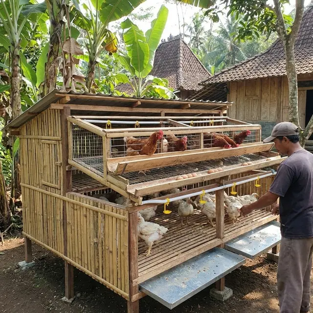 Desain Kandang Ayam Multifungsi untuk Ayam Pedaging dan Petelur