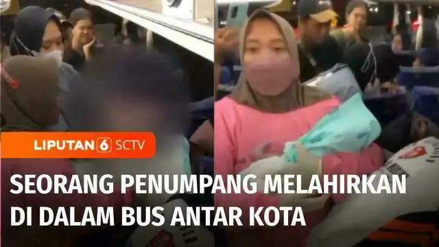 Seorang penumpang bus asal Bangkalan, melahirkan bayi perempuan di dalam bus saat melintas di Madiun, Jawa Timur. Meski dalam kondisi darurat, kondisi sang ibu dan bayinya selamat.