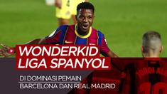 Berita grafis 5 wonderkid termahal Liga Spanyol. Dominasi pemain Real Madrid dan Barcelona.