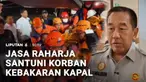 Isak tangis keluarga mewarnai penyerahan jenazah korban kebakaran KMP Mutiara Sentosa II, di Rumah Sakit Bhayangkara Surabaya. Jasa Raharja memastikan santunan bagi ahli waris para korban luka, maupun meninggal dunia.