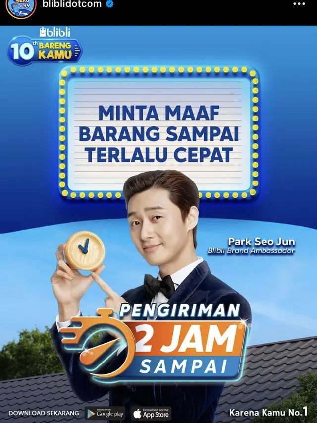 Park Seo Joon Brand Ambassador Blibli
