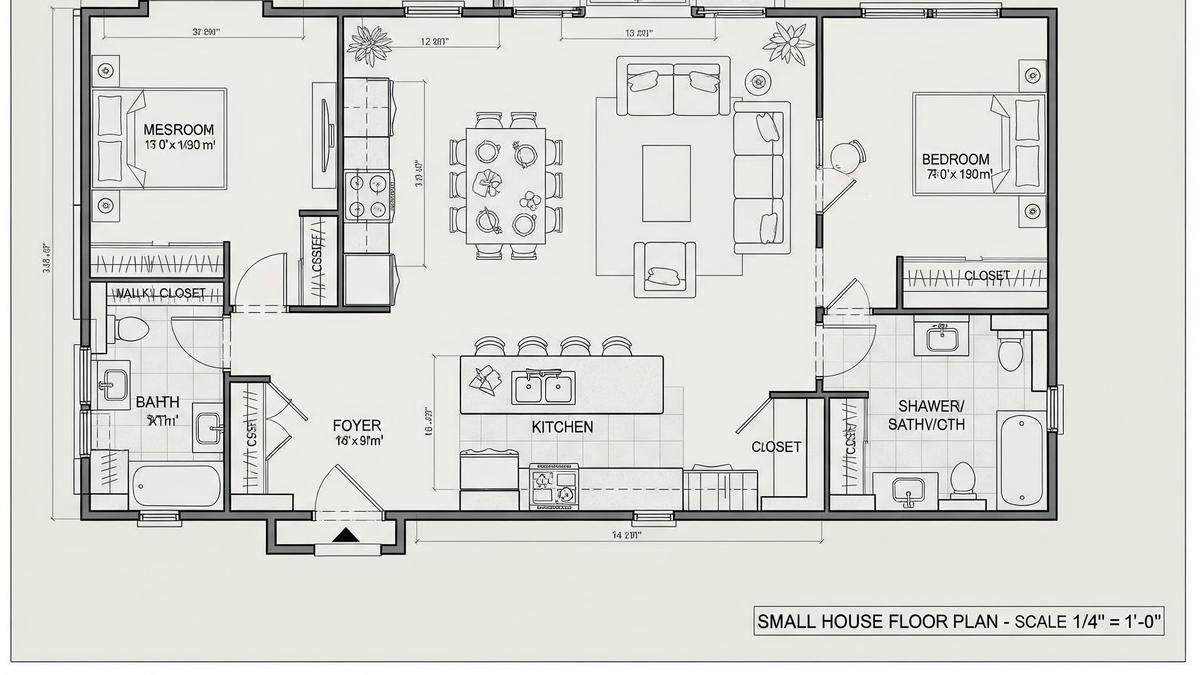6 Denah Rumah Kecil dengan Dapur Terbuka, Inspirasi Modern dan Fungsional