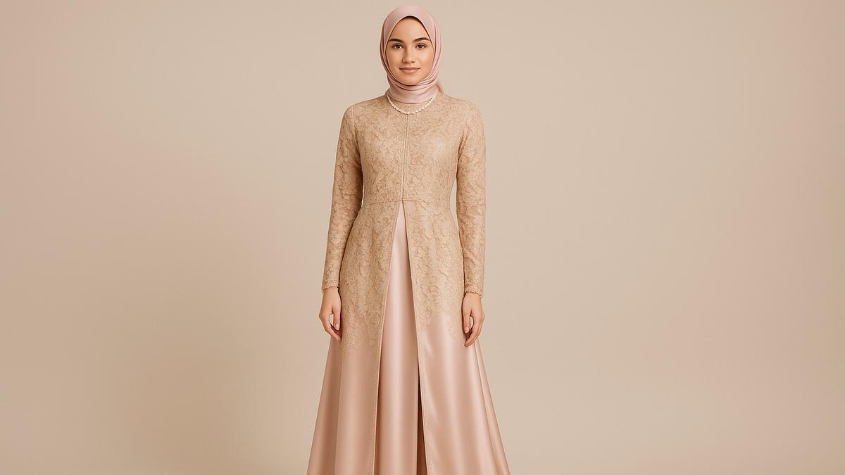 8 Rekomendasi Gamis Brokat Belah Tengah yang Sedang Tren di 2025, Jadi Inspirasi yang Stylish