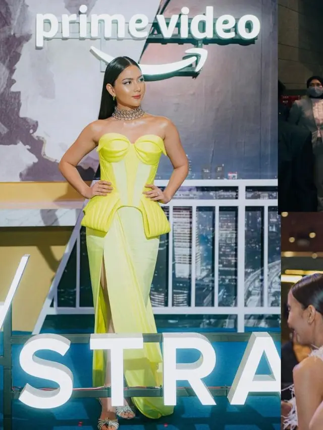 6 Potret Jessica Mila Tampil Elegan Bergaun Hijau Neon di Gala Premier Perfect Strangers