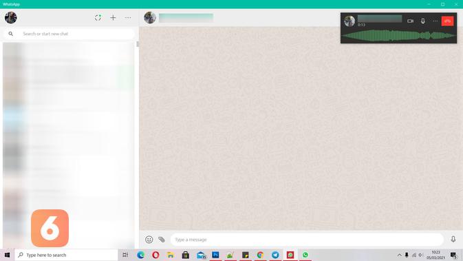 Fitur panggilan telepon di WhatsApp Desktop lewat pembaruan terkini. (Liputan6.com/ Yuslianson)