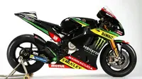 Corak sepeda motor (livery) Monster Yamaha Tech 3 akan sedikit mengalami revisi untuk MotoGP musim balap 2017 dengan stiker Barracuda (Foto: crash.net).