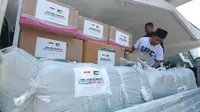 Bantuan Kemanusian Untuk Palestina diberangkatkan dari Kantor Pemkab Banyuwangi (Hermawan Arifianto/Liputan6.com)