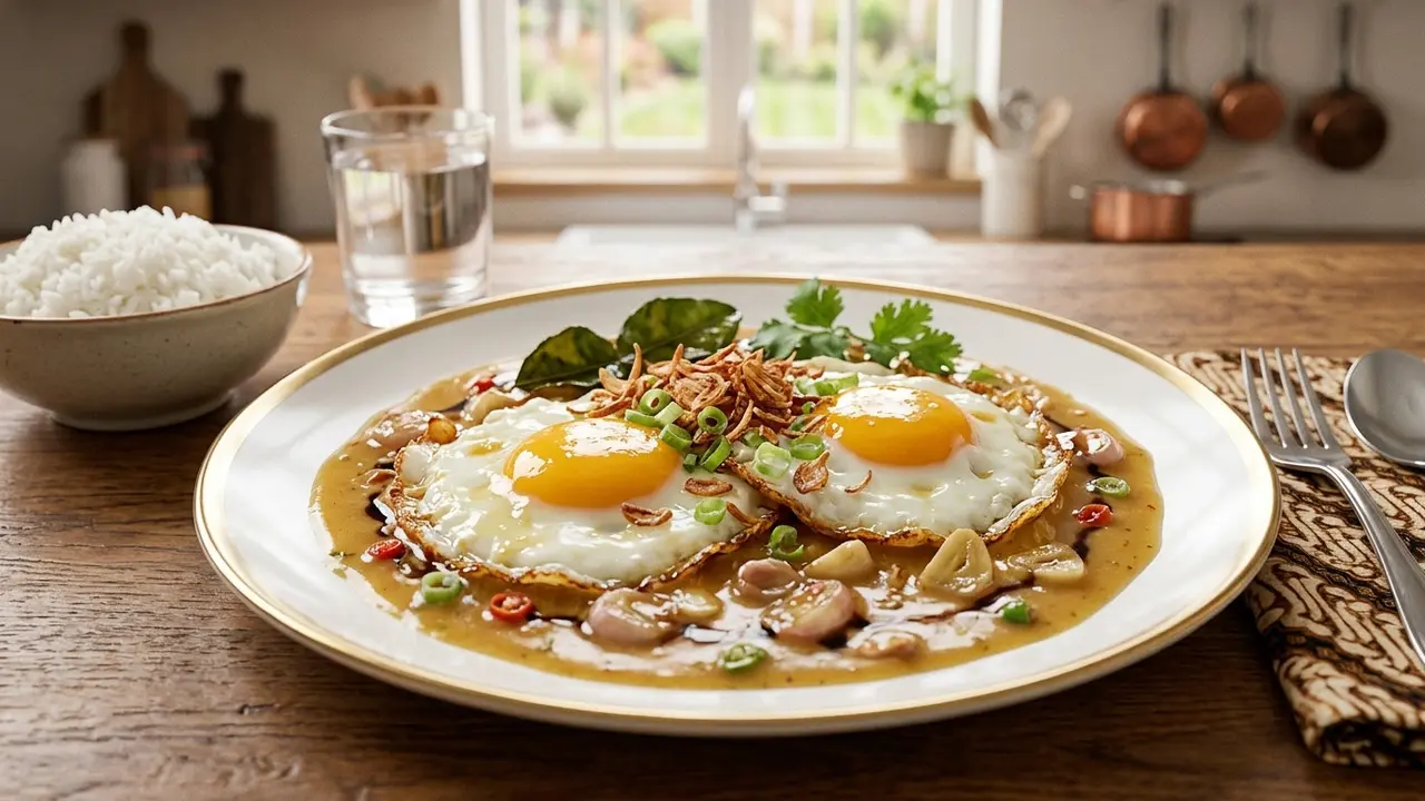 Resep telur ceplok saus mentega (AI Generated)