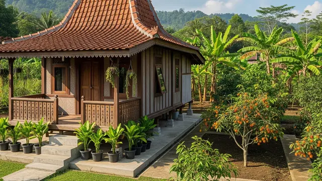 9 Desain Rumah Pedesaan dengan Kebun Buah di Sudut Lahan, Harmoni Alami